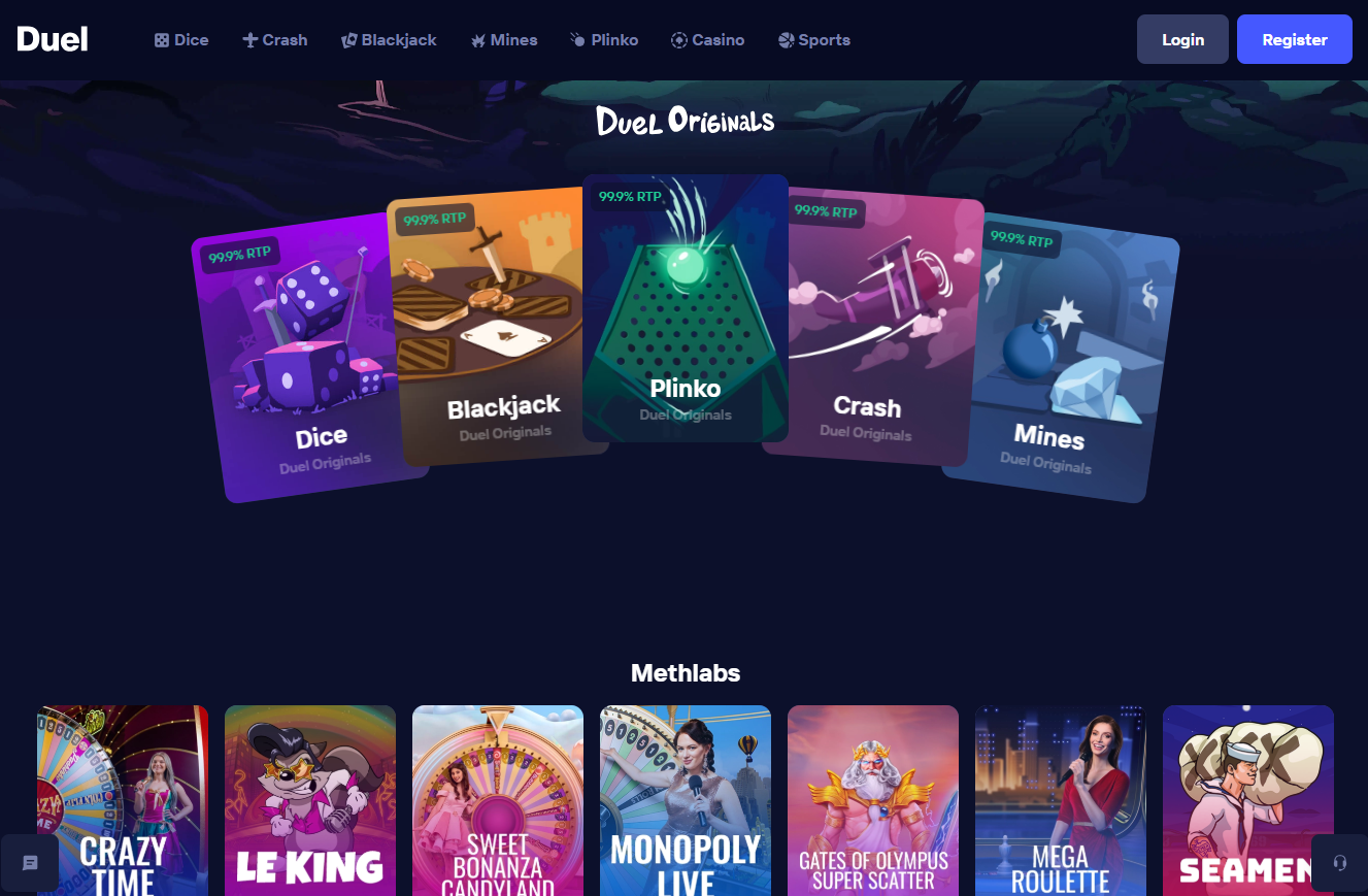 Программа кэшбэка Duel Casino